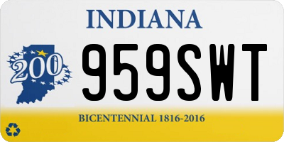 IN license plate 959SWT
