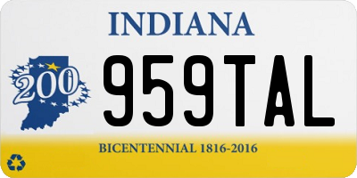 IN license plate 959TAL