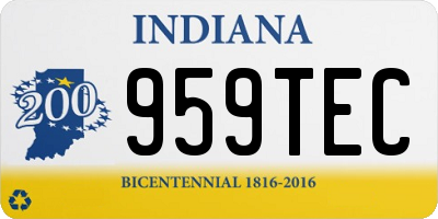IN license plate 959TEC