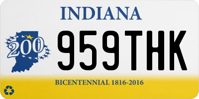 IN license plate 959THK