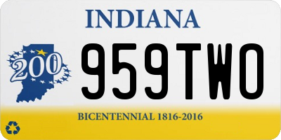 IN license plate 959TWO
