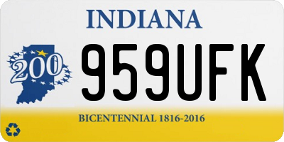 IN license plate 959UFK