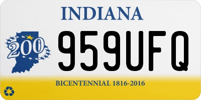 IN license plate 959UFQ