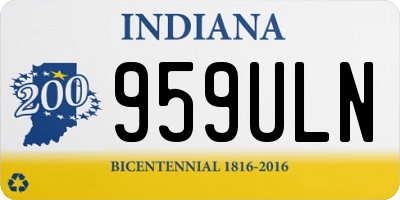 IN license plate 959ULN