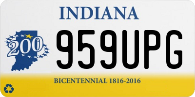 IN license plate 959UPG
