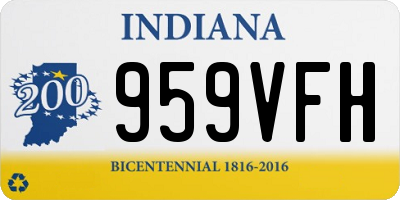 IN license plate 959VFH
