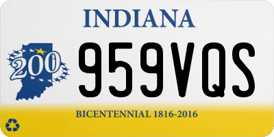 IN license plate 959VQS