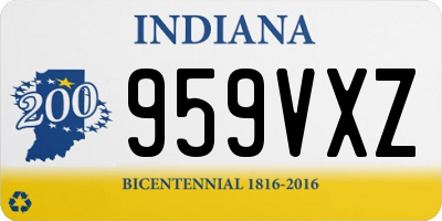 IN license plate 959VXZ