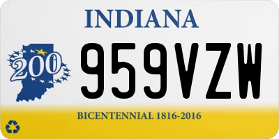 IN license plate 959VZW