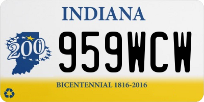 IN license plate 959WCW