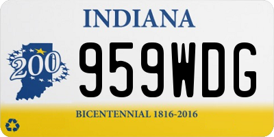 IN license plate 959WDG