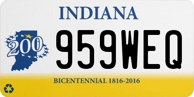 IN license plate 959WEQ