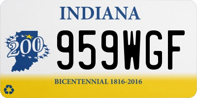 IN license plate 959WGF
