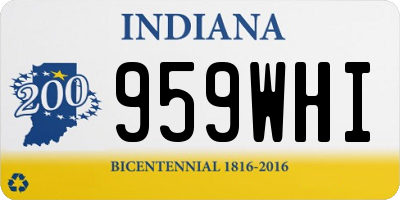 IN license plate 959WHI