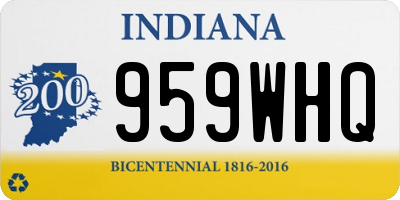 IN license plate 959WHQ