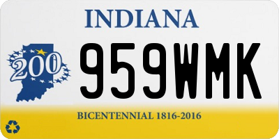 IN license plate 959WMK