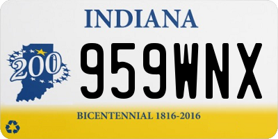 IN license plate 959WNX