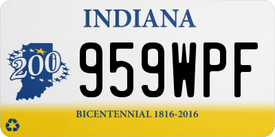 IN license plate 959WPF