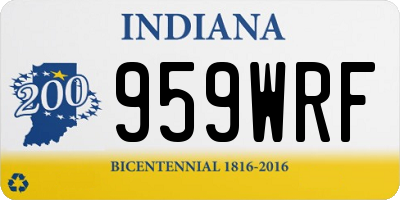 IN license plate 959WRF