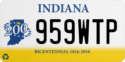 IN license plate 959WTP