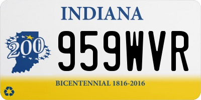 IN license plate 959WVR