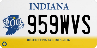 IN license plate 959WVS