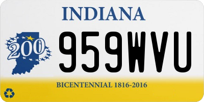 IN license plate 959WVU