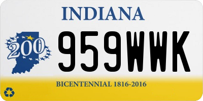 IN license plate 959WWK