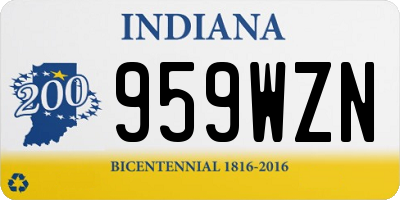 IN license plate 959WZN