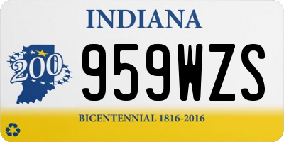 IN license plate 959WZS