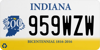 IN license plate 959WZW