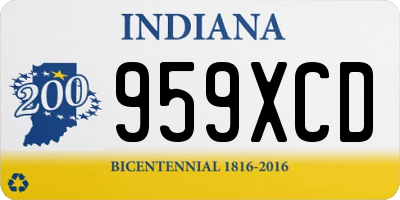 IN license plate 959XCD