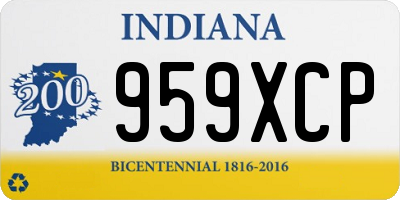 IN license plate 959XCP