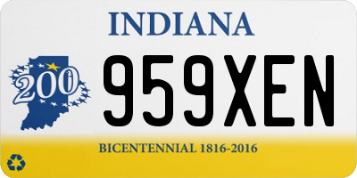 IN license plate 959XEN