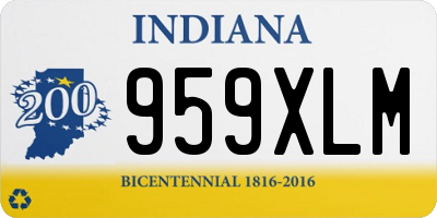 IN license plate 959XLM