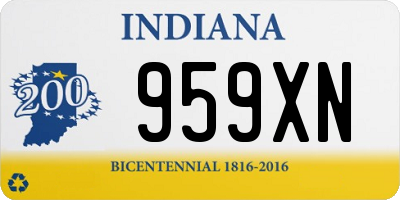 IN license plate 959XN