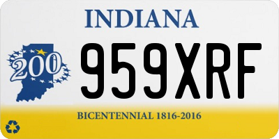 IN license plate 959XRF