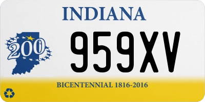 IN license plate 959XV