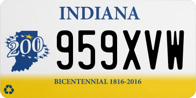 IN license plate 959XVW