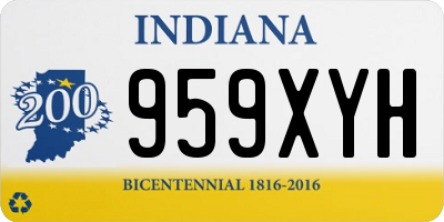 IN license plate 959XYH