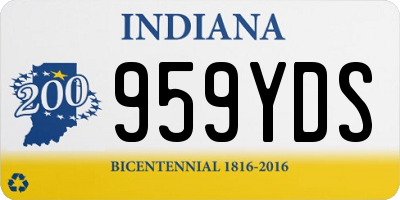 IN license plate 959YDS