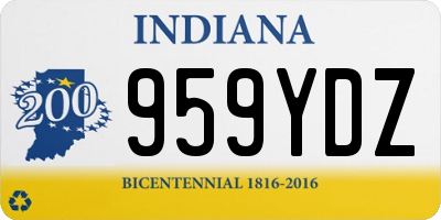 IN license plate 959YDZ
