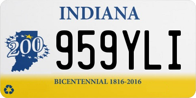 IN license plate 959YLI
