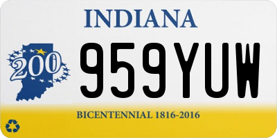 IN license plate 959YUW