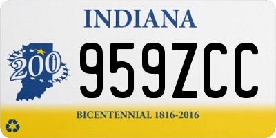 IN license plate 959ZCC