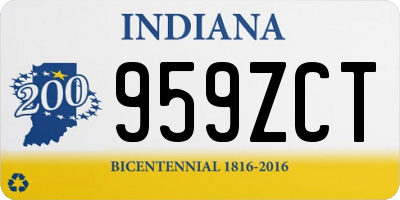 IN license plate 959ZCT