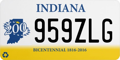 IN license plate 959ZLG