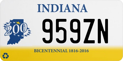 IN license plate 959ZN