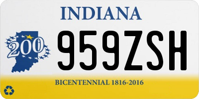 IN license plate 959ZSH