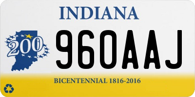 IN license plate 960AAJ